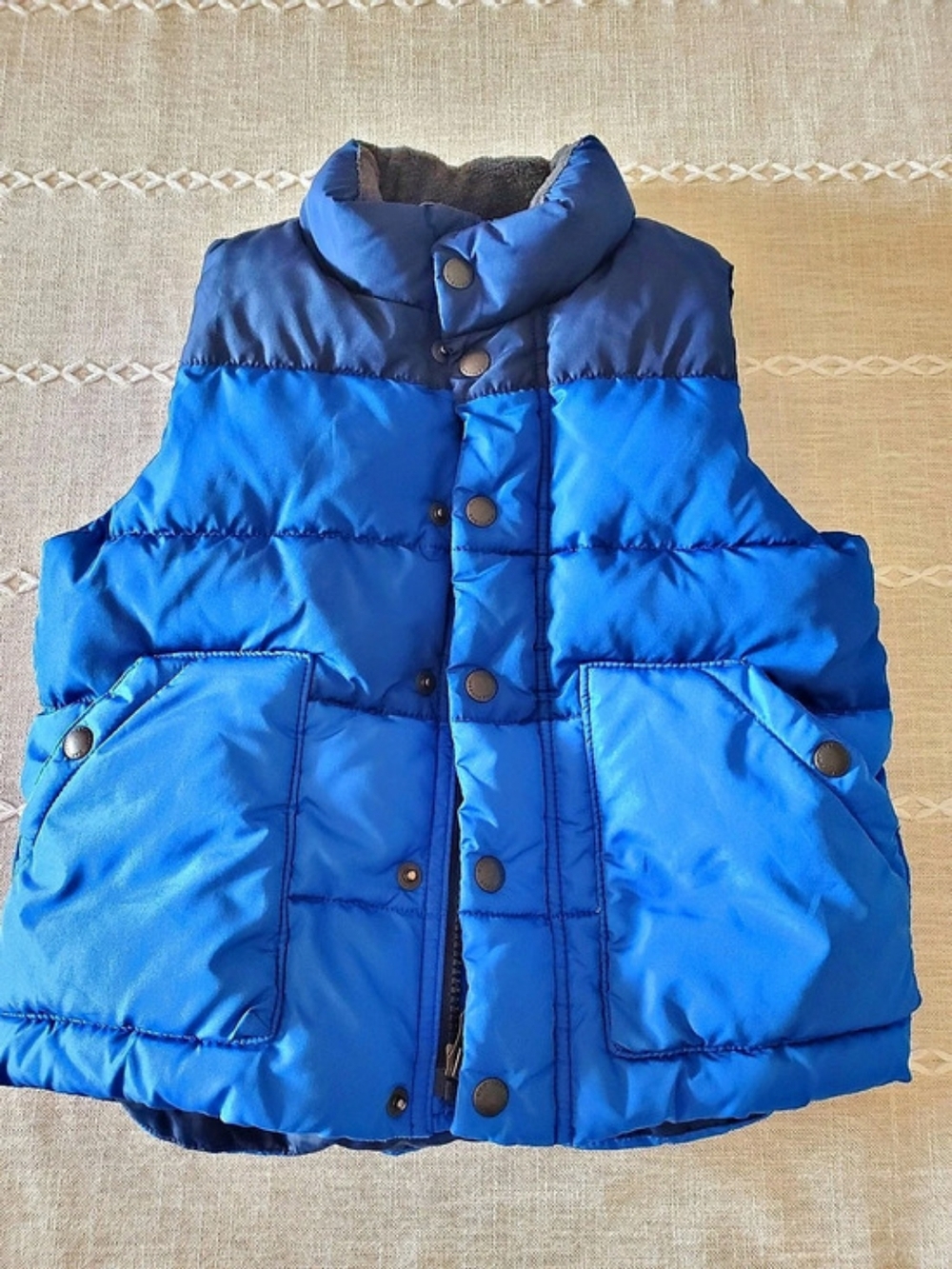 Gap Kids Colorblock Puffer Vest Blue